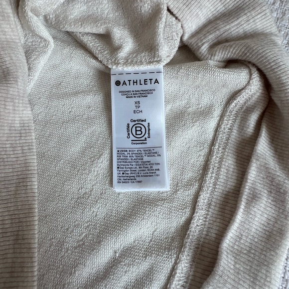 Athleta Studio Barre Sweatshirt. Size XS. Toasted Oatmeal/Brown EUC - Picture 8 of 9
